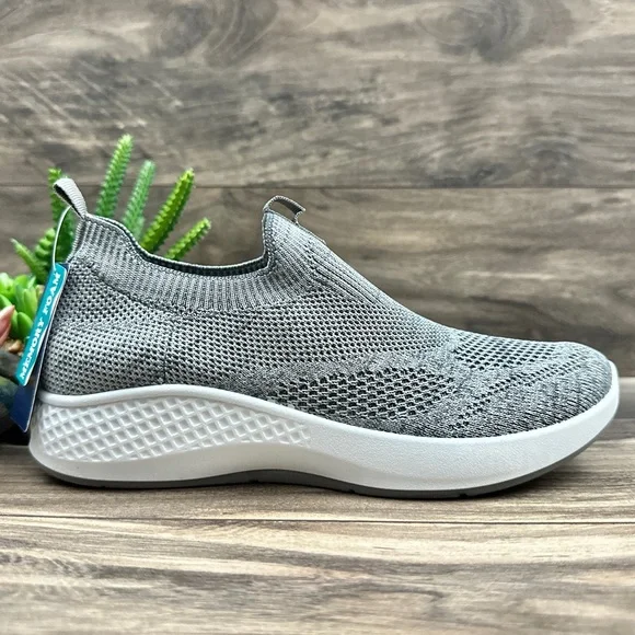 NIB Tommy Bahama Flint Knit Jogger Memory Foam Slip On Sneaker Charcoal - Picture 6 of 14